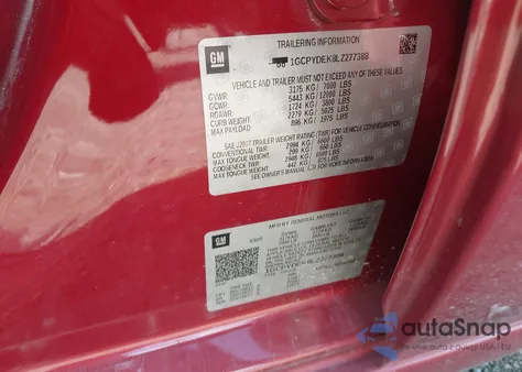 2020 Chevrolet Silverado 1500 4Wd Short Bed Lt z USA, uszkodzony, nr VIN 1GCPYDEK8LZ277388